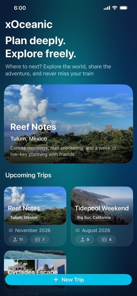 xOceanic trip map on iPhone